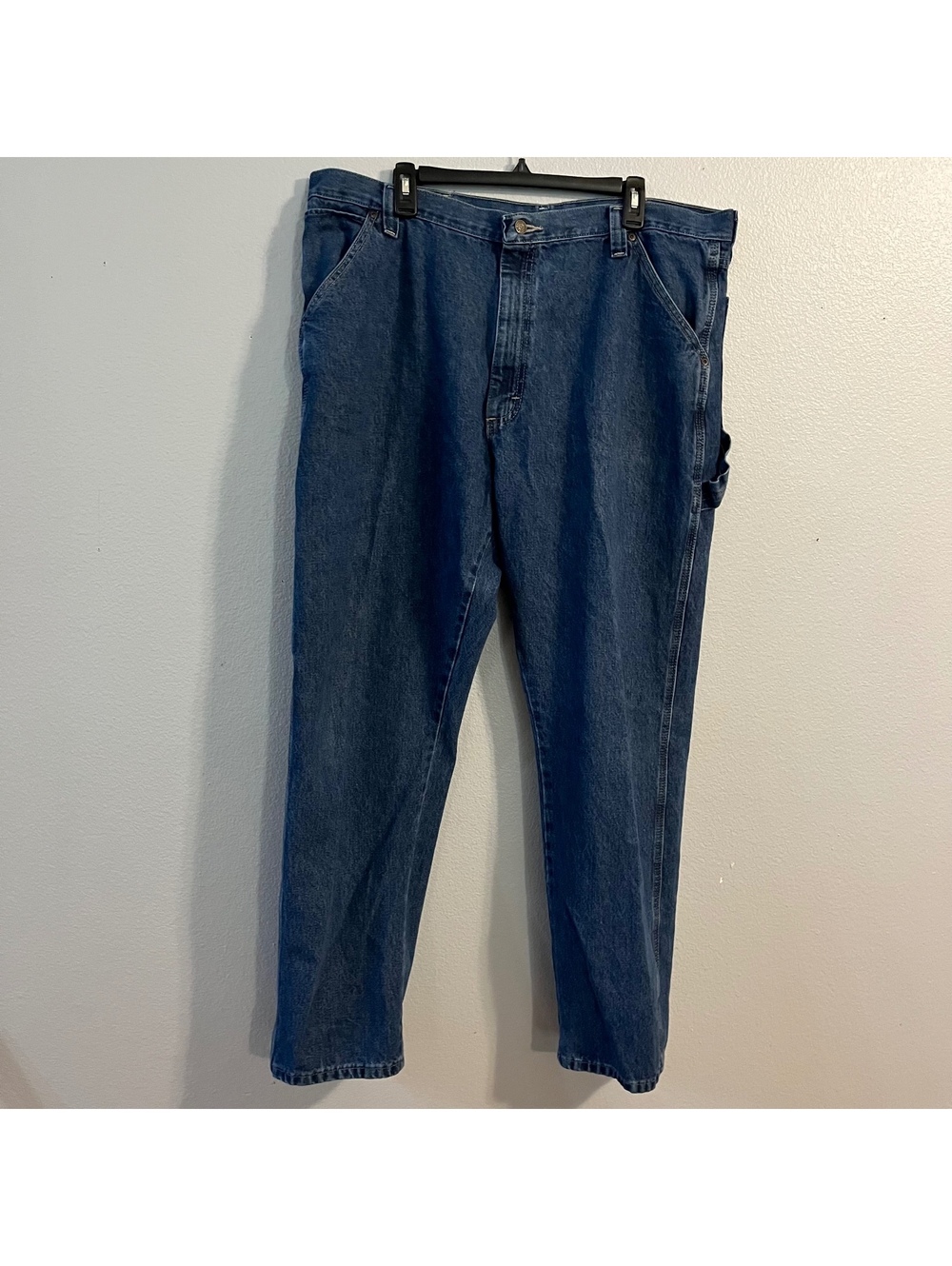 Men's Wrangler Carpenter Denim Jeans with Multiple Pockets, Size 40x32